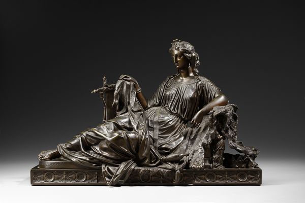 SCULTORE DEL XIX SECOLO : Figura femminile sdraiata  - Asta Asta 387 | ARTE ANTICA E DEL XIX SECOLO - DAL RINASCIMENTO AL SIMBOLISMO: OPERE DA COLLEZIONI ITALIANE Tradizionale - Associazione Nazionale - Case d'Asta italiane