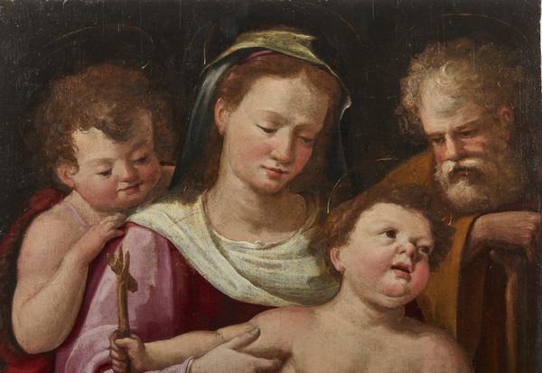 ARTISTA CENTROITALIANO DEL XVI SECOLO : Sacra Famiglia con San Giovannino  - Asta Asta 387 | ARTE ANTICA E DEL XIX SECOLO - DAL RINASCIMENTO AL SIMBOLISMO: OPERE DA COLLEZIONI ITALIANE Tradizionale - Associazione Nazionale - Case d'Asta italiane