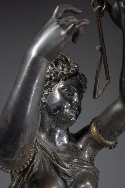 BRONZISTA DEL XX SECOLO : Coppia di figure femminili musicanti  - Asta Asta 387 | ARTE ANTICA E DEL XIX SECOLO - DAL RINASCIMENTO AL SIMBOLISMO: OPERE DA COLLEZIONI ITALIANE Tradizionale - Associazione Nazionale - Case d'Asta italiane