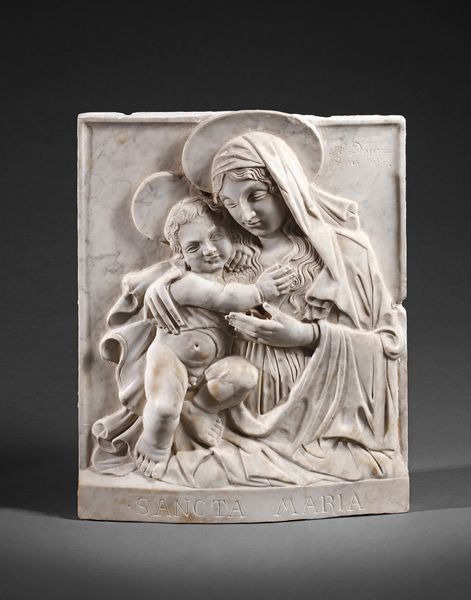 DOSSENA ALCEO (1878 - 1937) : Madonna con Bambino  - Asta Asta 387 | ARTE ANTICA E DEL XIX SECOLO - DAL RINASCIMENTO AL SIMBOLISMO: OPERE DA COLLEZIONI ITALIANE Tradizionale - Associazione Nazionale - Case d'Asta italiane