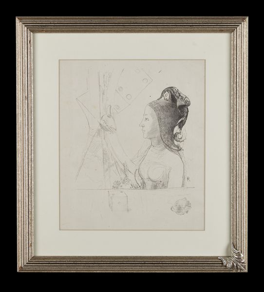 REDON ODILON (1840 - 1916) : Femme de profil vers la gauche, coiffe d'un hennin  - Asta Asta 387 | ARTE ANTICA E DEL XIX SECOLO - DAL RINASCIMENTO AL SIMBOLISMO: OPERE DA COLLEZIONI ITALIANE Tradizionale - Associazione Nazionale - Case d'Asta italiane