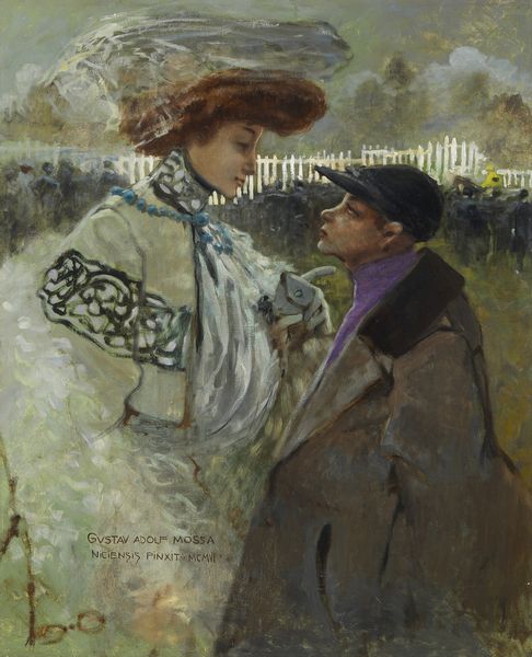 MOSSA GUSTAV-ADOLF (1883 - 1971) : Dama elegante e fantino  - Asta Asta 387 | ARTE ANTICA E DEL XIX SECOLO - DAL RINASCIMENTO AL SIMBOLISMO: OPERE DA COLLEZIONI ITALIANE Tradizionale - Associazione Nazionale - Case d'Asta italiane