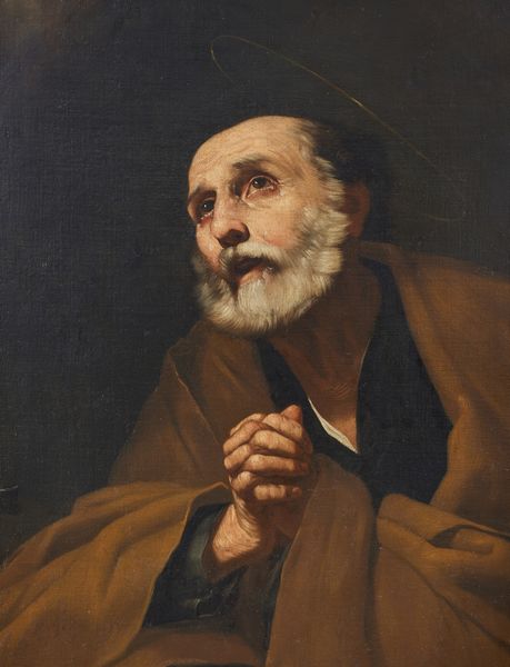 DE RIBERA JUSEPE (1588 - 1652) : Ambito di. San Pietro penitente  - Asta Asta 387 | ARTE ANTICA E DEL XIX SECOLO - DAL RINASCIMENTO AL SIMBOLISMO: OPERE DA COLLEZIONI ITALIANE Tradizionale - Associazione Nazionale - Case d'Asta italiane