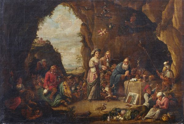 ARTISTA FIAMMINGO DEL XVII SECOLO : Le tentazioni di Sant'Antonio  - Asta Asta 387 | ARTE ANTICA E DEL XIX SECOLO - DAL RINASCIMENTO AL SIMBOLISMO: OPERE DA COLLEZIONI ITALIANE Tradizionale - Associazione Nazionale - Case d'Asta italiane