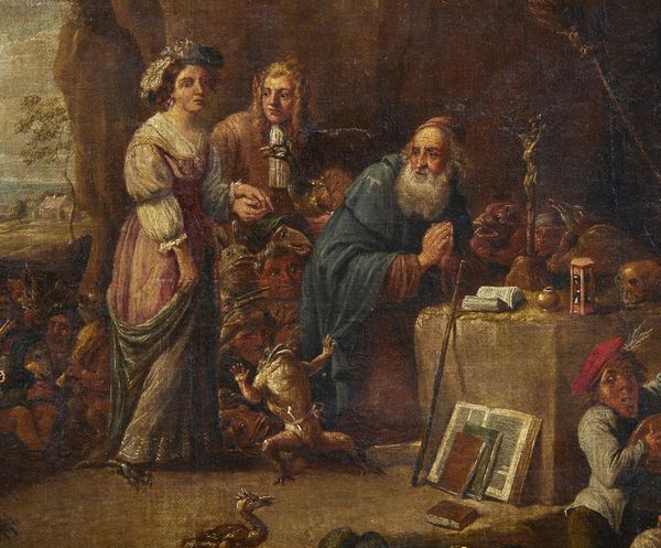 ARTISTA FIAMMINGO DEL XVII SECOLO : Le tentazioni di Sant'Antonio  - Asta Asta 387 | ARTE ANTICA E DEL XIX SECOLO - DAL RINASCIMENTO AL SIMBOLISMO: OPERE DA COLLEZIONI ITALIANE Tradizionale - Associazione Nazionale - Case d'Asta italiane