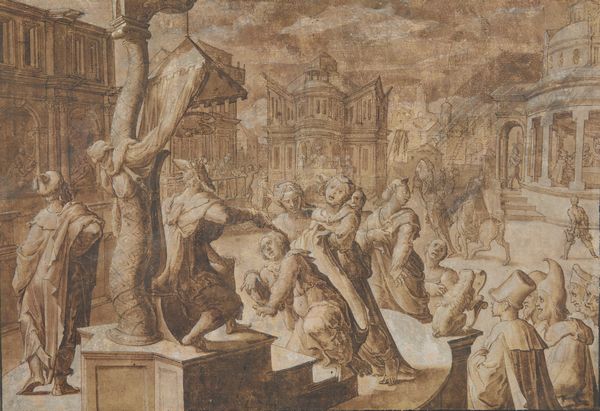 MASTER OF LIECHTENSTEIN (ATTIVO INTORNO AL 1550) : La regina di Saba davanti a Salomone  - Asta Asta 387 | ARTE ANTICA E DEL XIX SECOLO - DAL RINASCIMENTO AL SIMBOLISMO: OPERE DA COLLEZIONI ITALIANE Tradizionale - Associazione Nazionale - Case d'Asta italiane