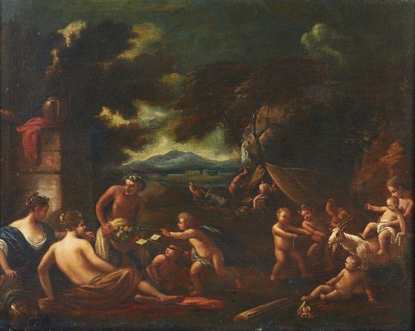 ARTISTA ITALIANO DEL XVII SECOLO : Baccanale  - Asta Asta 387 | ARTE ANTICA E DEL XIX SECOLO - DAL RINASCIMENTO AL SIMBOLISMO: OPERE DA COLLEZIONI ITALIANE Tradizionale - Associazione Nazionale - Case d'Asta italiane