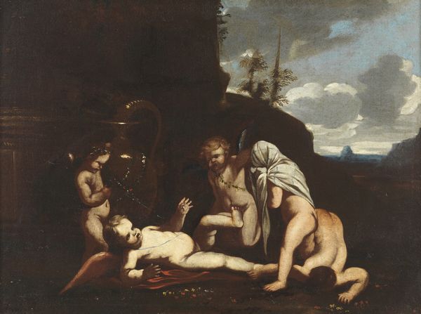 ARTISTA EMILIANO DEL XVII SECOLO : Bacco bambino e putti festanti  - Asta Asta 387 | ARTE ANTICA E DEL XIX SECOLO - DAL RINASCIMENTO AL SIMBOLISMO: OPERE DA COLLEZIONI ITALIANE Tradizionale - Associazione Nazionale - Case d'Asta italiane