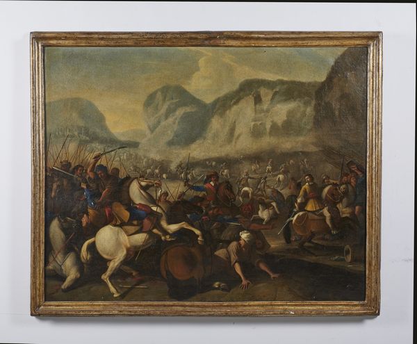 ARTISTA NAPOLETANO DEL XVII SECOLO : Battaglia fra turchi e cristiani  - Asta Asta 387 | ARTE ANTICA E DEL XIX SECOLO - DAL RINASCIMENTO AL SIMBOLISMO: OPERE DA COLLEZIONI ITALIANE Tradizionale - Associazione Nazionale - Case d'Asta italiane