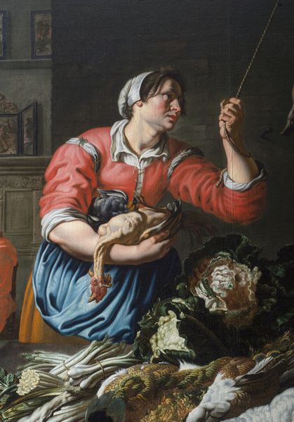 VAN UTRECHT ADRIAEN (1599 - 1652) : Ambito di. Scena di cucina con natura morta di cacciagione, frutta e ortaggi (Cristo nella casa di Marta e Maria)  - Asta Asta 387 | ARTE ANTICA E DEL XIX SECOLO - DAL RINASCIMENTO AL SIMBOLISMO: OPERE DA COLLEZIONI ITALIANE Tradizionale - Associazione Nazionale - Case d'Asta italiane