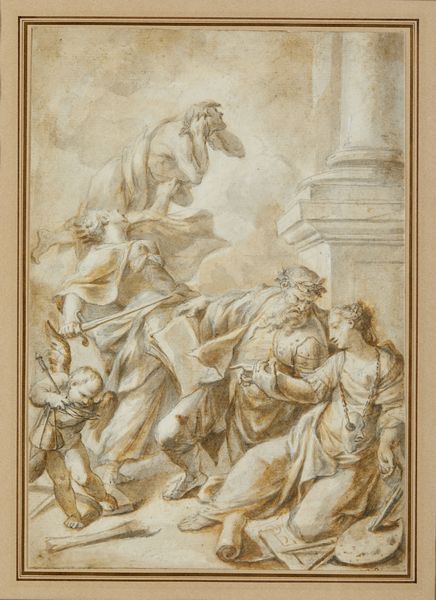 MARCHESI DETTO IL SANSONE GIUSEPPE (1699 - 1771) : Attribuito a. Allegoria della Pittura  - Asta Asta 387 | ARTE ANTICA E DEL XIX SECOLO - DAL RINASCIMENTO AL SIMBOLISMO: OPERE DA COLLEZIONI ITALIANE Tradizionale - Associazione Nazionale - Case d'Asta italiane