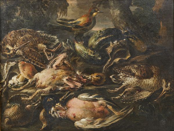 BOSELLI FELICE (1650 - 1732) : Natura morta con cacciagione  - Asta Asta 387 | ARTE ANTICA E DEL XIX SECOLO - DAL RINASCIMENTO AL SIMBOLISMO: OPERE DA COLLEZIONI ITALIANE Tradizionale - Associazione Nazionale - Case d'Asta italiane