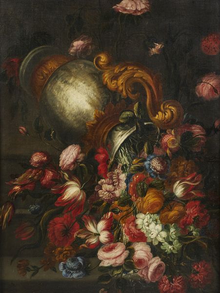 LOPEZ GASPARE (1650 - 1732) : Natura morta con vaso di fiori rovesciato  - Asta Asta 387 | ARTE ANTICA E DEL XIX SECOLO - DAL RINASCIMENTO AL SIMBOLISMO: OPERE DA COLLEZIONI ITALIANE Tradizionale - Associazione Nazionale - Case d'Asta italiane