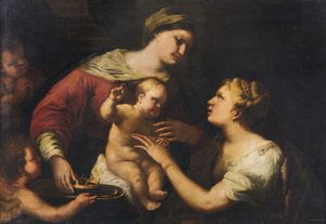 GIORDANO LUCA (1634 - 1705) - Matrimonio mistico di Santa Caterina