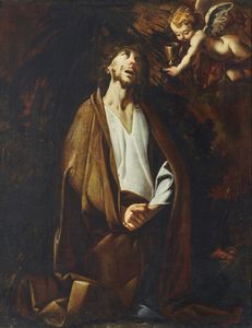CAIRO PIER FRANCESCO (1607 - 1665) - Ambito di. Cristo nell'orto degli ulivi