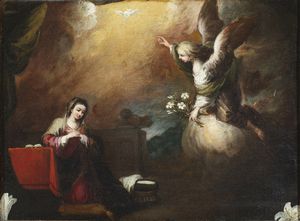 JUAN DE SEVILLA ROMERO Y ESCALANTE  (1643 - 1695) - Annunciazione