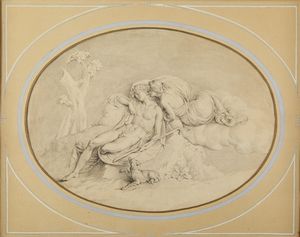 BOTTANI GIUSEPPE  (1717 - 1784) - Attribuito a. Diana e Endimione