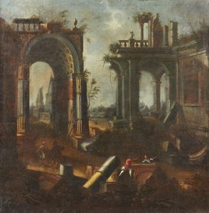 COCCORANTE LEONARDO (1680 - 1750) - Capriccio architettonico