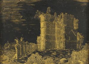 ARTISTA DEL XVIII SECOLO - Paesaggio con rovine