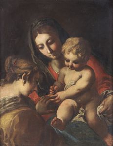 ARTISTA VENETO DEL XVIII SECOLO - Matrimonio mistico di Santa Caterina