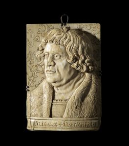 MANIFATTURA TEDESCA DEL XVI SECOLO - Ritratto di Willibald Pirckheimer