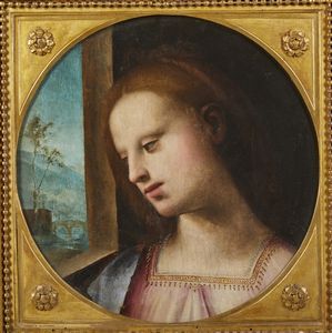 ARTISTA TOSCANO DEL XV-XVI SECOLO : Ritratto di dama di profilo con paesaggio sullo sfondo  - Asta Asta 387 | ARTE ANTICA E DEL XIX SECOLO - DAL RINASCIMENTO AL SIMBOLISMO: OPERE DA COLLEZIONI ITALIANE Tradizionale - Associazione Nazionale - Case d'Asta italiane