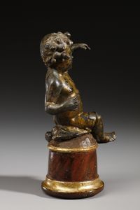SCULTORE CENTROITALIANO DEL XVII-XVIII SECOLO : Putto  - Asta Asta 387 | ARTE ANTICA E DEL XIX SECOLO - DAL RINASCIMENTO AL SIMBOLISMO: OPERE DA COLLEZIONI ITALIANE Tradizionale - Associazione Nazionale - Case d'Asta italiane