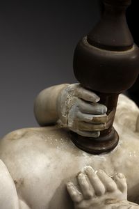 SCULTORE DEL XVII SECOLO : Gruppo scultoreo raffigurante tre putti adattato a fontana  - Asta Asta 387 | ARTE ANTICA E DEL XIX SECOLO - DAL RINASCIMENTO AL SIMBOLISMO: OPERE DA COLLEZIONI ITALIANE Tradizionale - Associazione Nazionale - Case d'Asta italiane