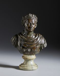 RIGHETTI FRANCESCO (1738 - 1819) - Attribuito a. Busto dell'imperatore Claudio