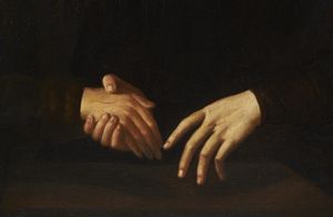 VAN CALCAR (1499-1546/50) JAN STEPHAN : Doppio ritratto (forse Tiziano e suo figlio)  - Asta Asta 387 | ARTE ANTICA E DEL XIX SECOLO - DAL RINASCIMENTO AL SIMBOLISMO: OPERE DA COLLEZIONI ITALIANE Tradizionale - Associazione Nazionale - Case d'Asta italiane