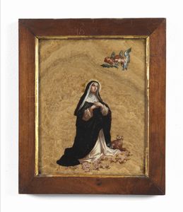 ARTISTA DEL XVI SECOLO : Coppia di dipinti raffiguranti Santa Agnese e Santa Margherita  - Asta Asta 387 | ARTE ANTICA E DEL XIX SECOLO - DAL RINASCIMENTO AL SIMBOLISMO: OPERE DA COLLEZIONI ITALIANE Tradizionale - Associazione Nazionale - Case d'Asta italiane