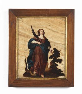 ARTISTA DEL XVI SECOLO : Coppia di dipinti raffiguranti Santa Agnese e Santa Margherita  - Asta Asta 387 | ARTE ANTICA E DEL XIX SECOLO - DAL RINASCIMENTO AL SIMBOLISMO: OPERE DA COLLEZIONI ITALIANE Tradizionale - Associazione Nazionale - Case d'Asta italiane