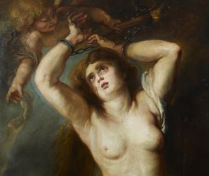 BERKOWSKI (1857-?) CLARA : Perseo che libera Andromeda  - Asta Asta 387 | ARTE ANTICA E DEL XIX SECOLO - DAL RINASCIMENTO AL SIMBOLISMO: OPERE DA COLLEZIONI ITALIANE Tradizionale - Associazione Nazionale - Case d'Asta italiane
