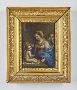ARTISTA EMILIANO DEL XVII SECOLO : Sacra famiglia  - Asta Asta 387 | ARTE ANTICA E DEL XIX SECOLO - DAL RINASCIMENTO AL SIMBOLISMO: OPERE DA COLLEZIONI ITALIANE Tradizionale - Associazione Nazionale - Case d'Asta italiane