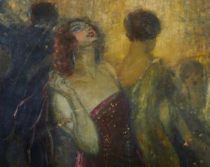 LABELLA VINCENZO (1872 - 1954) : Serata mondana  - Asta Asta 387 | ARTE ANTICA E DEL XIX SECOLO - DAL RINASCIMENTO AL SIMBOLISMO: OPERE DA COLLEZIONI ITALIANE Tradizionale - Associazione Nazionale - Case d'Asta italiane