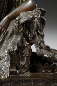 SCULTORE DEL XIX SECOLO : Figura femminile sdraiata  - Asta Asta 387 | ARTE ANTICA E DEL XIX SECOLO - DAL RINASCIMENTO AL SIMBOLISMO: OPERE DA COLLEZIONI ITALIANE Tradizionale - Associazione Nazionale - Case d'Asta italiane