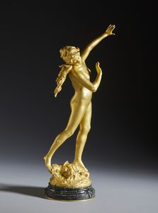 MOREAU AUGUSTE (1834 - 1917) : Fanciulla punta da una vespa  - Asta Asta 387 | ARTE ANTICA E DEL XIX SECOLO - DAL RINASCIMENTO AL SIMBOLISMO: OPERE DA COLLEZIONI ITALIANE Tradizionale - Associazione Nazionale - Case d'Asta italiane