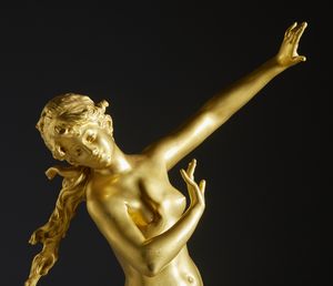 MOREAU AUGUSTE (1834 - 1917) : Fanciulla punta da una vespa  - Asta Asta 387 | ARTE ANTICA E DEL XIX SECOLO - DAL RINASCIMENTO AL SIMBOLISMO: OPERE DA COLLEZIONI ITALIANE Tradizionale - Associazione Nazionale - Case d'Asta italiane