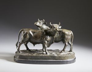 BONHEUR ISIDOR JULES (1827 - 1901) - Toro e mucca