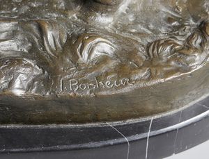 BONHEUR ISIDOR JULES (1827 - 1901) : Toro e mucca  - Asta Asta 387 | ARTE ANTICA E DEL XIX SECOLO - DAL RINASCIMENTO AL SIMBOLISMO: OPERE DA COLLEZIONI ITALIANE Tradizionale - Associazione Nazionale - Case d'Asta italiane