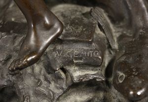 GEMITO VINCENZO (1852 - 1929) : Giovinezza di Nettuno  - Asta Asta 387 | ARTE ANTICA E DEL XIX SECOLO - DAL RINASCIMENTO AL SIMBOLISMO: OPERE DA COLLEZIONI ITALIANE Tradizionale - Associazione Nazionale - Case d'Asta italiane