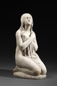 CROFF GIUSEPPE (1810 - 1869) : Maddalena penitente  - Asta Asta 387 | ARTE ANTICA E DEL XIX SECOLO - DAL RINASCIMENTO AL SIMBOLISMO: OPERE DA COLLEZIONI ITALIANE Tradizionale - Associazione Nazionale - Case d'Asta italiane