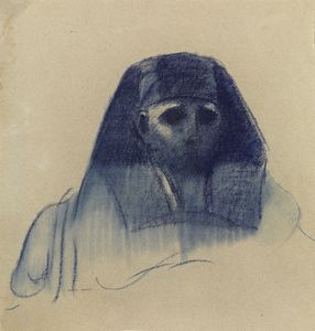 REDON ODILON (1840 - 1916) - La sfinge