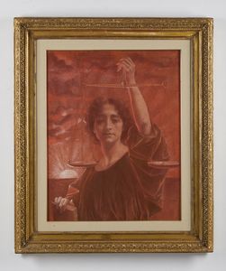 LVY-DHURMER LUCIEN (1865 - 1953) : La Giustizia  - Asta Asta 387 | ARTE ANTICA E DEL XIX SECOLO - DAL RINASCIMENTO AL SIMBOLISMO: OPERE DA COLLEZIONI ITALIANE Tradizionale - Associazione Nazionale - Case d'Asta italiane