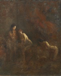 FORAIN JEAN LOUIS (1852 - 1931) - Tre figure femminili