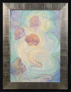CHABAS MAURICE (1862 - 1947) : Gli angeli, visione n7  - Asta Asta 387 | ARTE ANTICA E DEL XIX SECOLO - DAL RINASCIMENTO AL SIMBOLISMO: OPERE DA COLLEZIONI ITALIANE Tradizionale - Associazione Nazionale - Case d'Asta italiane