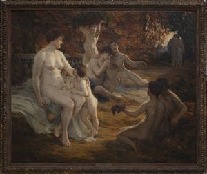 BERTHON MAURICE (1888 - 1914) : Autunno  - Asta Asta 387 | ARTE ANTICA E DEL XIX SECOLO - DAL RINASCIMENTO AL SIMBOLISMO: OPERE DA COLLEZIONI ITALIANE Tradizionale - Associazione Nazionale - Case d'Asta italiane