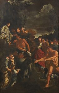 ARTISTA DEL XVII SECOLO - Il miracolo della mula