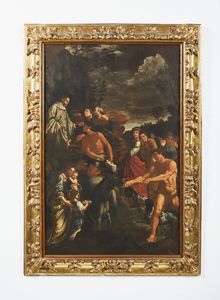 ARTISTA DEL XVII SECOLO : Il miracolo della mula  - Asta Asta 387 | ARTE ANTICA E DEL XIX SECOLO - DAL RINASCIMENTO AL SIMBOLISMO: OPERE DA COLLEZIONI ITALIANE Tradizionale - Associazione Nazionale - Case d'Asta italiane