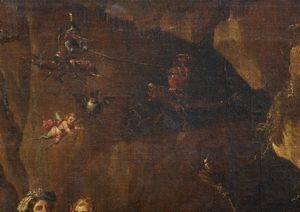 ARTISTA FIAMMINGO DEL XVII SECOLO : Le tentazioni di Sant'Antonio  - Asta Asta 387 | ARTE ANTICA E DEL XIX SECOLO - DAL RINASCIMENTO AL SIMBOLISMO: OPERE DA COLLEZIONI ITALIANE Tradizionale - Associazione Nazionale - Case d'Asta italiane